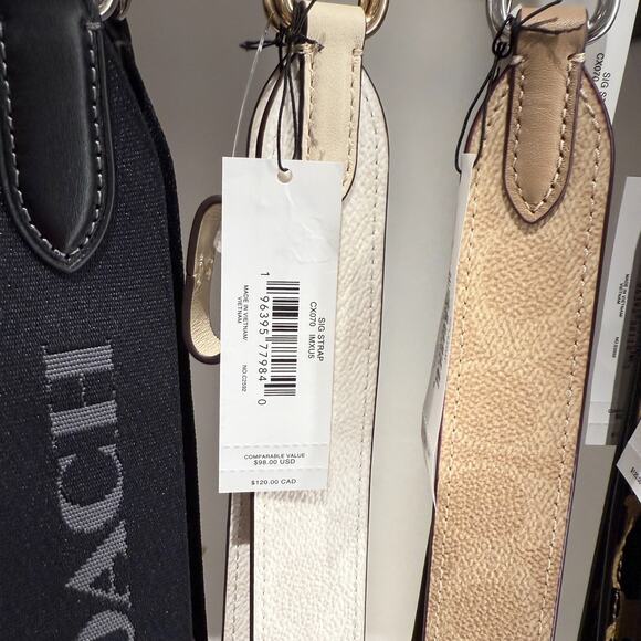 Coach Reversible Strap Signature Canvas CX070 GOLD/WHITE/CHALK - Picture 3 of 6